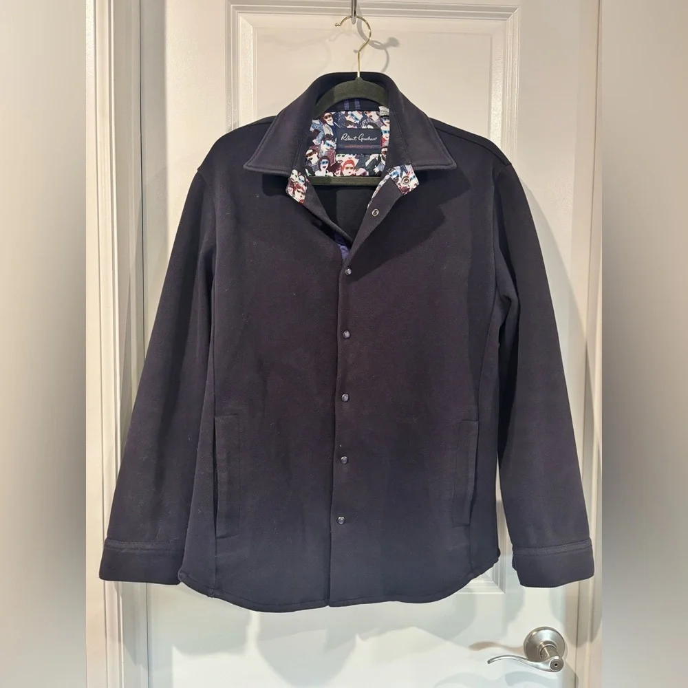 Robert Graham Dark Blue Shirt Jacket Men’s Large